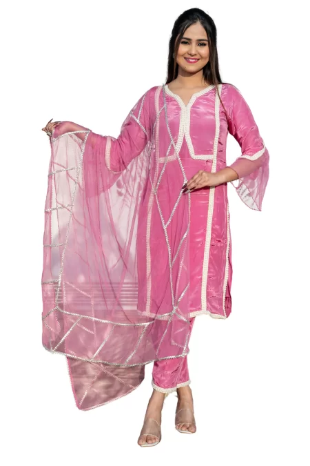BUBBLEGUM PINK CREPE SUIT SET