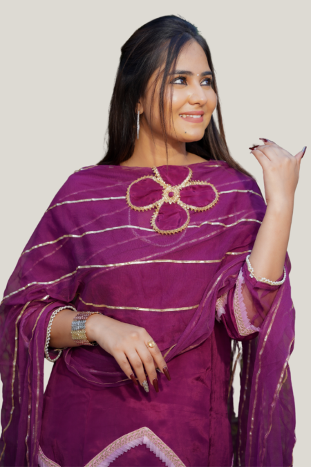 PLUM PERFECTION NET DRAPED SUIT SET