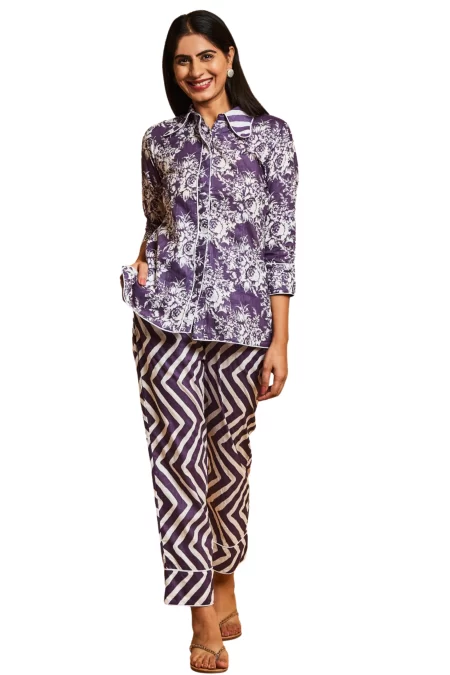 SPRING VIOLET COTTON CO-ORD SET