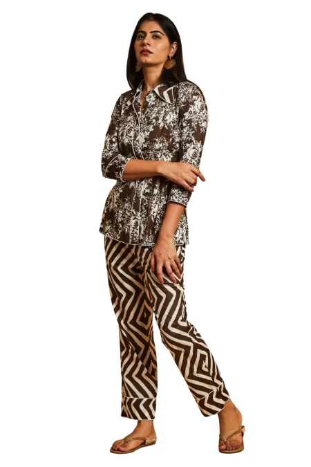 BROWN IN HUE COTTON CO-ORD SET