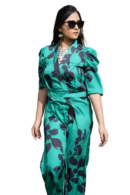 JUNGLE SYMPHONY GREEN JUMPSUIT