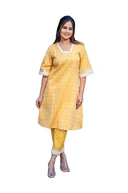 GLOWING SUNSHINE PEARL KURTA SET